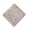 Mitteldecke 80x80cm - Winter, taupe mit Sternkristallen