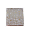 Mitteldecke 80x80cm - Winter, taupe mit Sternkristallen