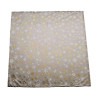 Mitteldecke 80x80cm - Winter, taupe mit Sternkristallen