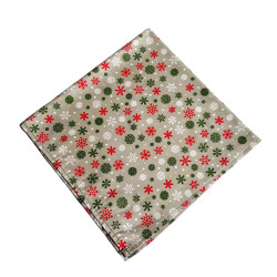 Mitteldecke 80x80cm - mit bunten Schneeflocken