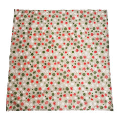 Mitteldecke 80x80cm - mit bunten Schneeflocken