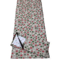 Tischläufer 40x140cm - mit bunten Schneeflocken