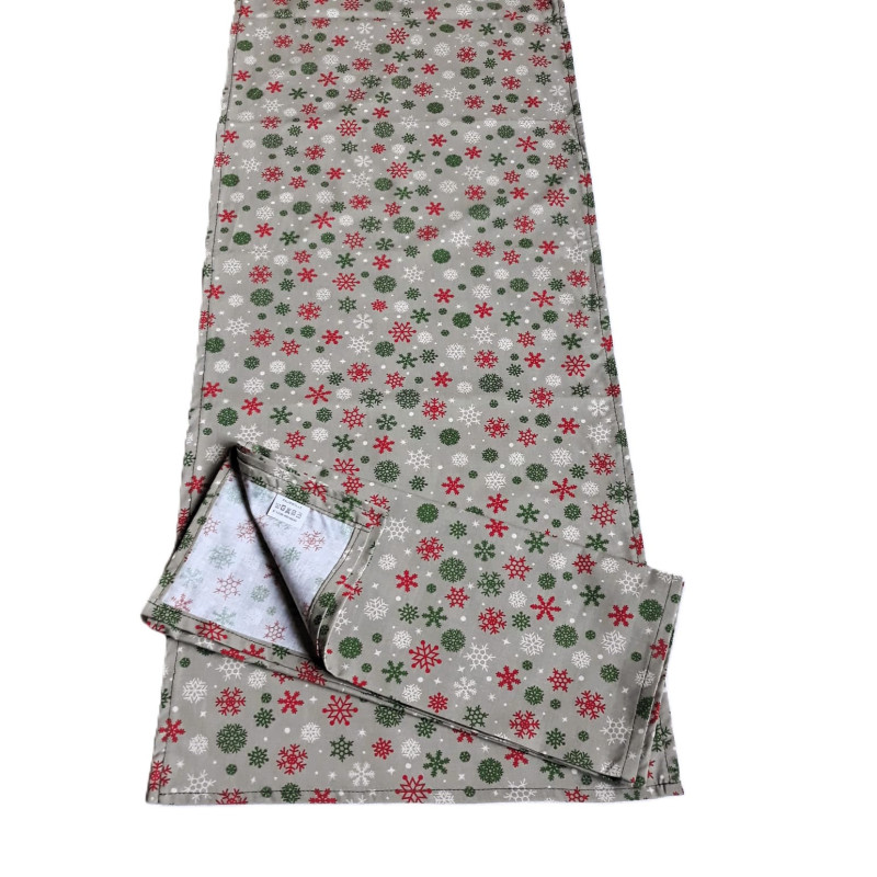 Tischläufer 40x140cm - mit bunten Schneeflocken Tischläufer 40x140cm - mit bunten Schneeflocken