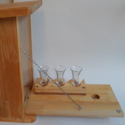 Minibar "Zwitscherkasten" mit 3 oder 4 Gläsern inkl.