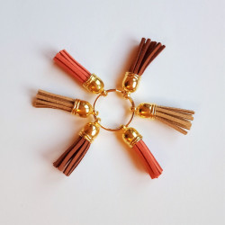 Schlüsselanhänger A-Z in gelb/gold "Glitzer & Sterne"