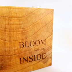Wooden vase - ginkgo/small