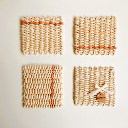 Untersetzer - Mais, eckig, natur/rot | Blanja Shop