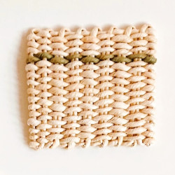 Coaster - beige/green from "corn leaves"