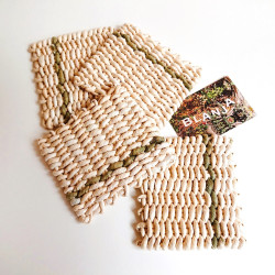 Coaster - beige/green from "corn leaves"