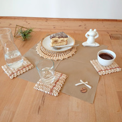Untersetzer - Mais, rund, natur/mittel | Blanja Shop