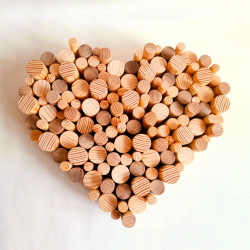 Heart - wooden decoration