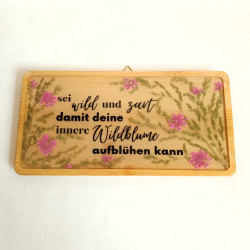 HolzDeko Tafelbild "Wildblume"