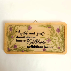Holzdeko Tafelbild - Wildblume | Blanja Shop