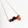 goldene Halskette mit Holzanhänger | Blanja Shop