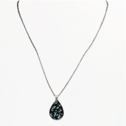 Anhänger, schwarz/Blattmetall + Kette | Blanja Shop