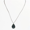 Anhänger, schwarz/Blattmetall + Kette | Blanja Shop