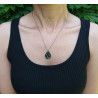 Anhänger, schwarz/Blattmetall + Kette | Blanja Shop