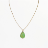 Anhänger, grün/Blattmetall + Kette | Blanja Shop
