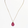 Anhänger, violett/Blattmetall + Kette | Blanja Shop