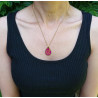 Anhänger, violett/Blattmetall + Kette | Blanja Shop