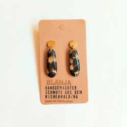 Ohrringe, Tropfen mit goldenem Blattmetall | Blanja Shop