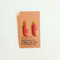 Ohrringe, Tropfen mit goldenem Blattmetall | Blanja Shop