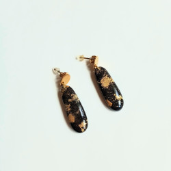 Ohrringe, Tropfen mit goldenem Blattmetall | Blanja Shop