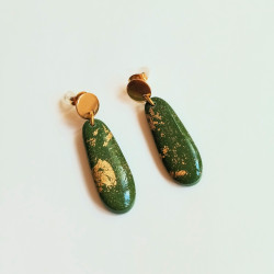 Ohrringe, Tropfen mit goldenem Blattmetall | Blanja Shop