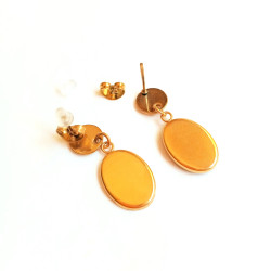 Ohrringe, Lunette, vergoldet | Blanja Shop