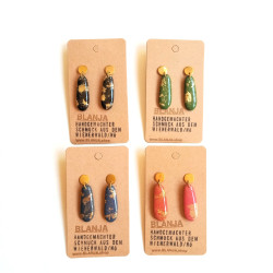 Ohrringe, Tropfen mit goldenem Blattmetall | Blanja Shop
